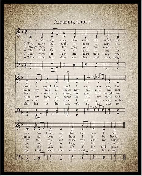 Poster Master Vintage Music Sheet Poster - Retro Hymnal Print - 8x10 UNFRAMED Wall Art - Gift for... | Amazon (US)