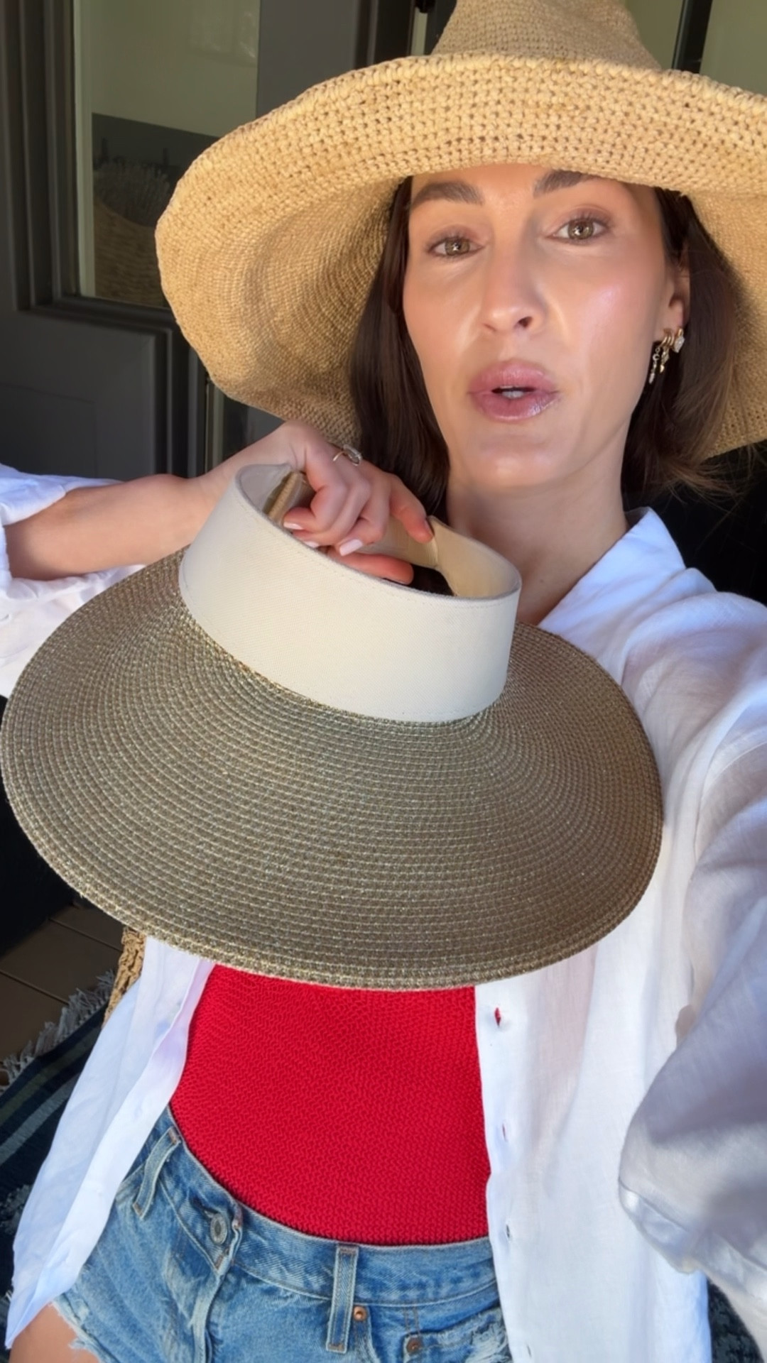 Today’s swim look + straw hat and visor 👒☀️ 

#LTKSwim #LTKTravel #LTKootd