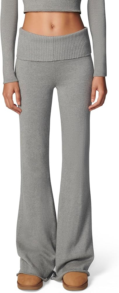 Florence by Mills Women's Barre Collection Foldover Wide Leg Pant | Amazon (US)