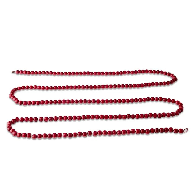 Red Wood Bead Christmas Garland, 9 ft, by Holiday Time | Walmart (US)