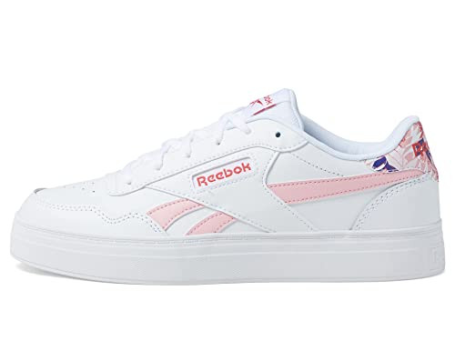 Reebok Women's Court Advance Bold Sneaker, White/Pink Glow/Cherry, 8 | Amazon (US)