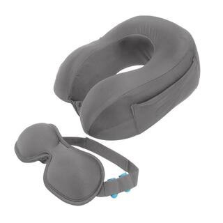 3 Piece Travel Pillow Set with Earplugs & Eye Mask | The Home Depot