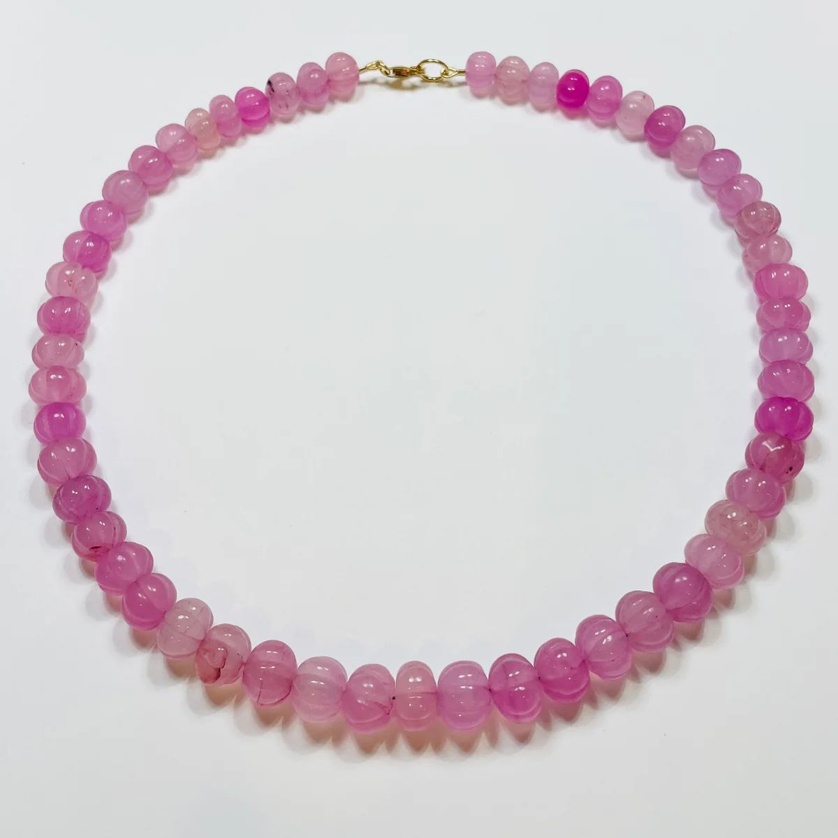 mulberry carved chalcedony candy necklace | Theodosia Jewelry
