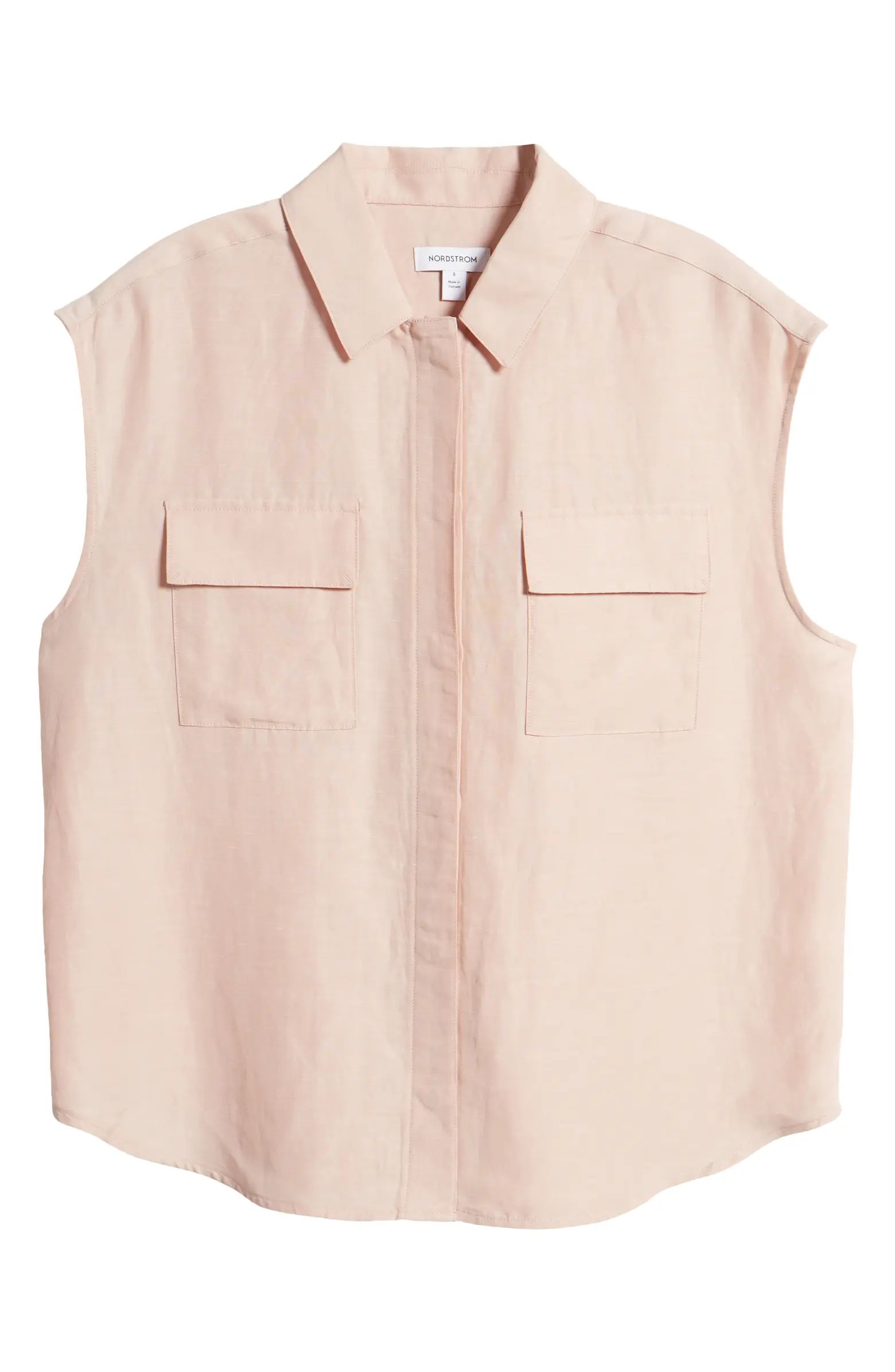 Dolman Sleeve Flap Pocket Button-Up Shirt | Nordstrom