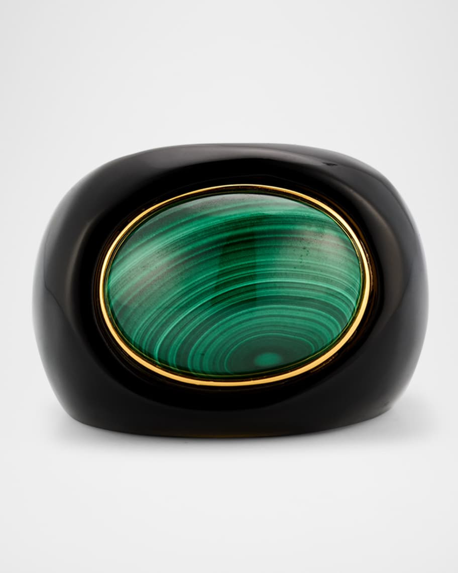 NEST Jewelry Malachite and Black Obsidian Ring | Neiman Marcus