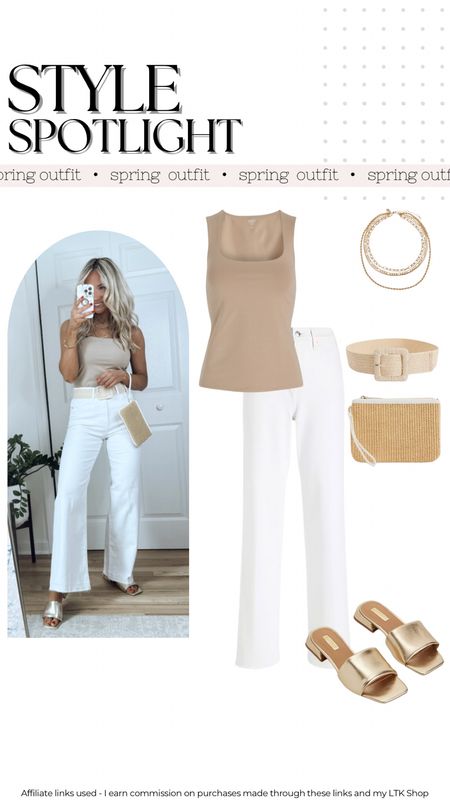 White jeans outfit
Spring style