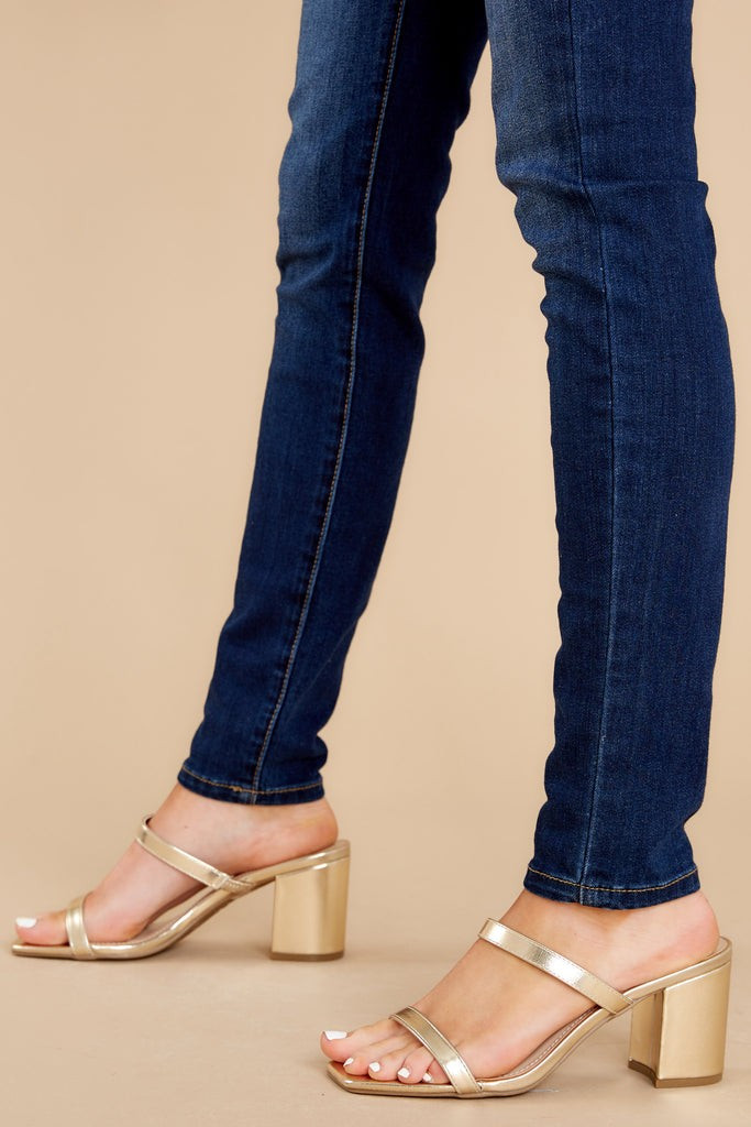 Fervently Fierce Gold High Heel Sandals | Red Dress 