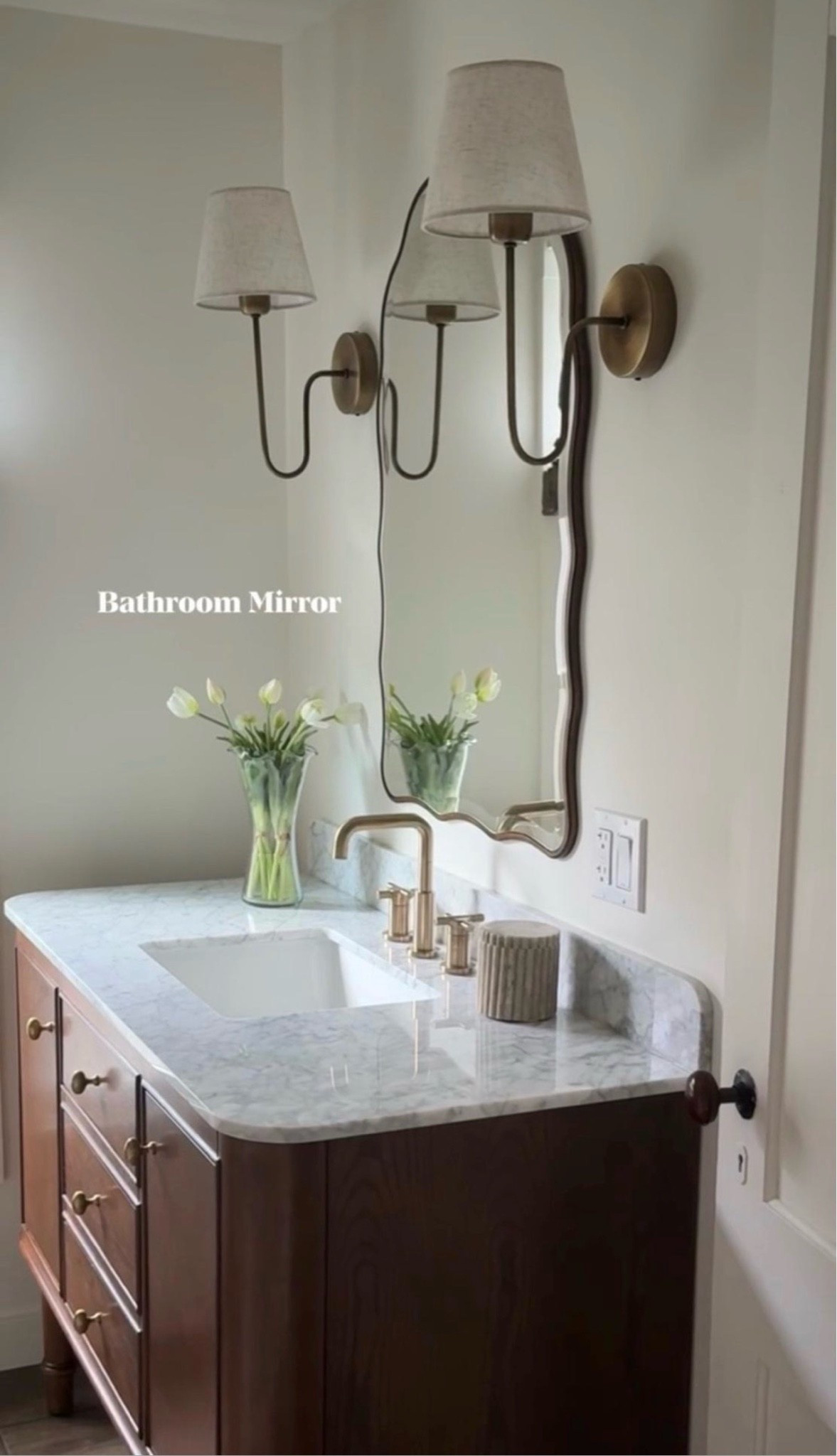Found the chicest funky mirror that fit our bathroom vibe perfectly!  
@Wayfair 


#LTKHome