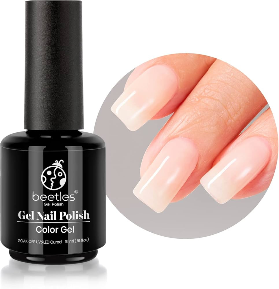 Beetles Jelly Gel Nail Polish 15ml Neutral Nude Pink Set Rose Cocktail Soak Off Translucent UV LE... | Amazon (US)