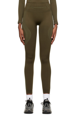 Khaki Jacquard Sport Leggings | SSENSE