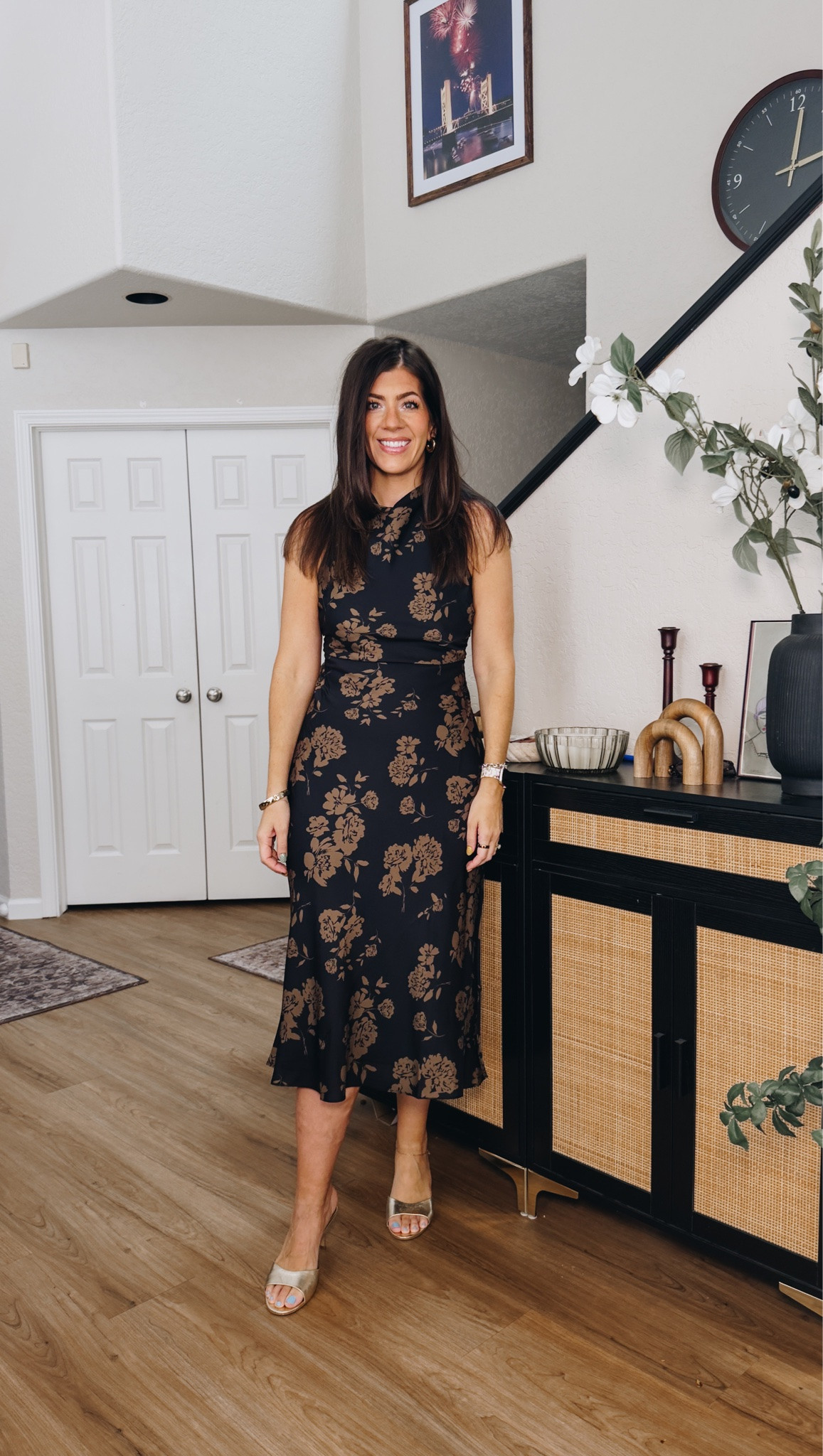 In a medium silk wedding guest dress

#LTKMidsize #LTKTall #LTKWedding