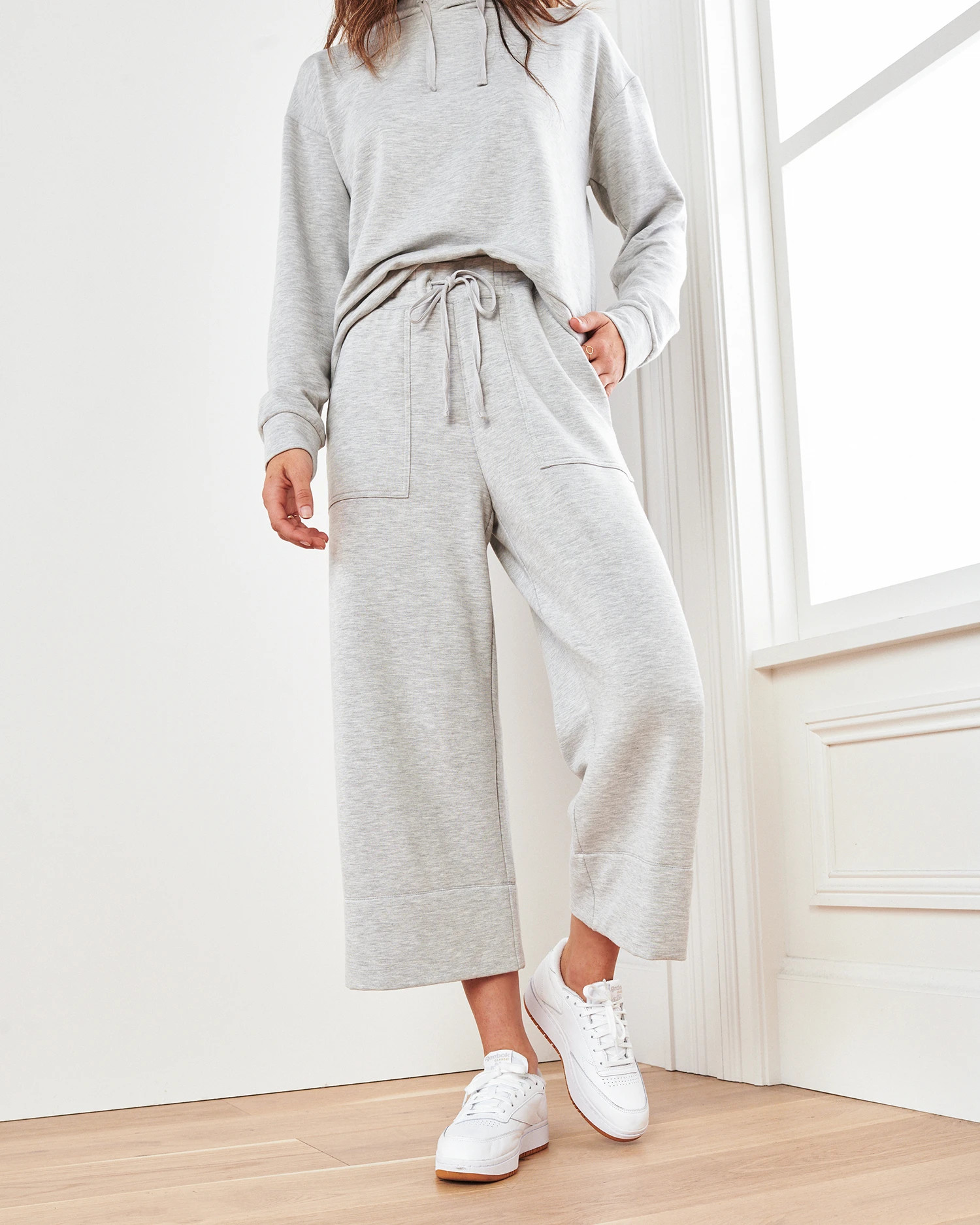 SuperSoft Fleece Cropped Wide Leg Pants | Quince