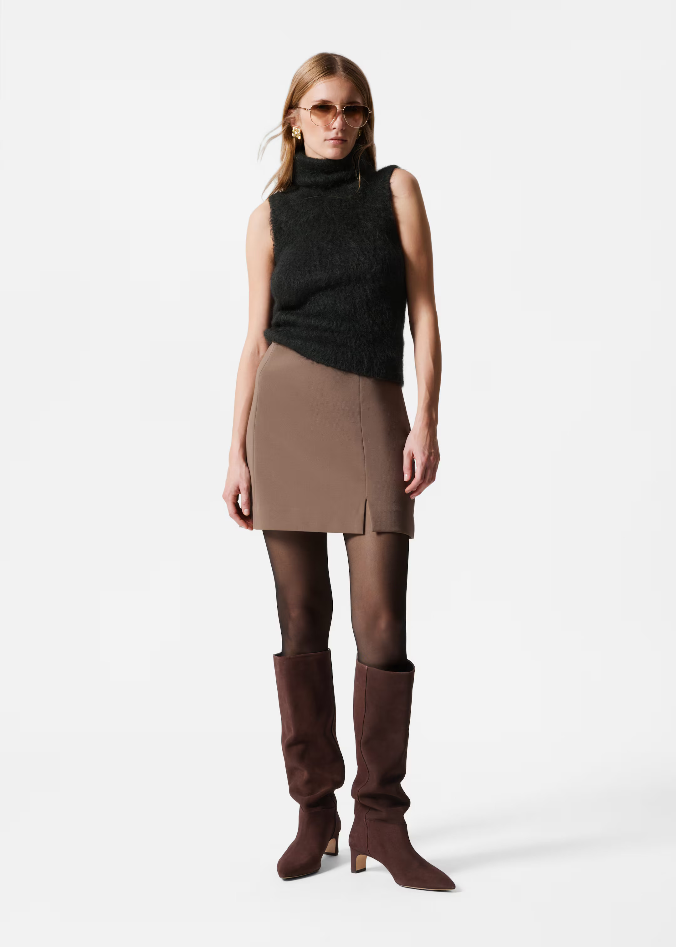 Minirock mit hohem Bund - Braun - & Other Stories AT | & Other Stories EU