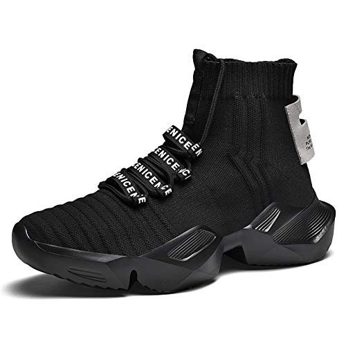 GSIGUL Mens Sneakers Running Shoes Athletic Walking Casual Shoes Tennis Footwear High Top Sneakers for Men Black Size 6.5 | Amazon (US)