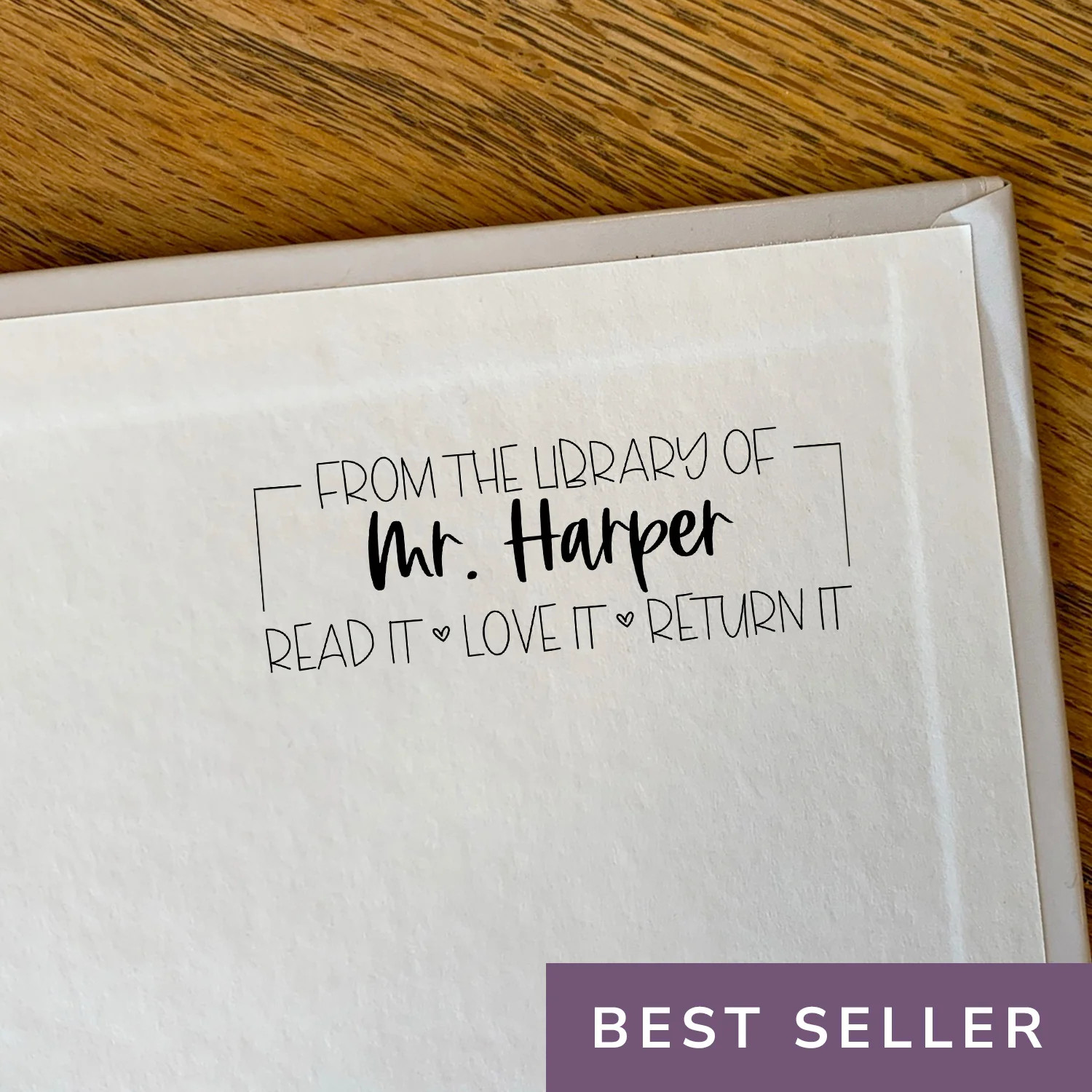 From the Library of Name - Custom Stamp - BoutiqueStamps.com | Boutique Stamps & Gifts