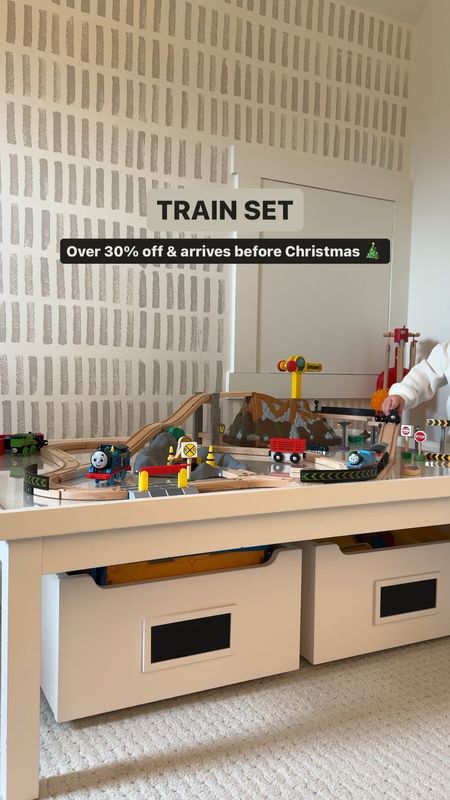Boy’s construction-themed train set on sale! They love this! Also linked the table + rolling storage drawers under //  

#LTKGiftGuide #LTKHoliday #LTKkids