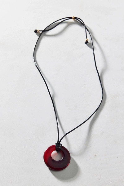 Court Resin Pendant Corded Necklace | Urban Outfitters (US and RoW)