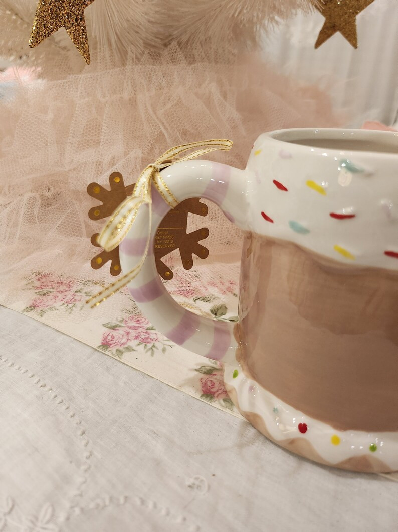 New Christmas Gingerbread Coffee Mug Cup Holiday Pink Party - Etsy | Etsy (US)