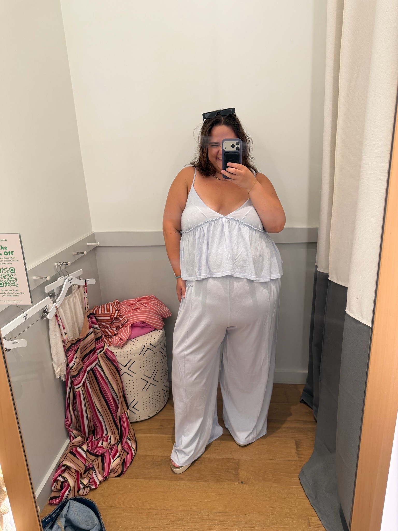 Plus size friendly matching set from @Aerie wearing size xl in both pieces as 24/26 I would size up the top

#LTKootd #LTKSeasonal #LTKSaleAlert