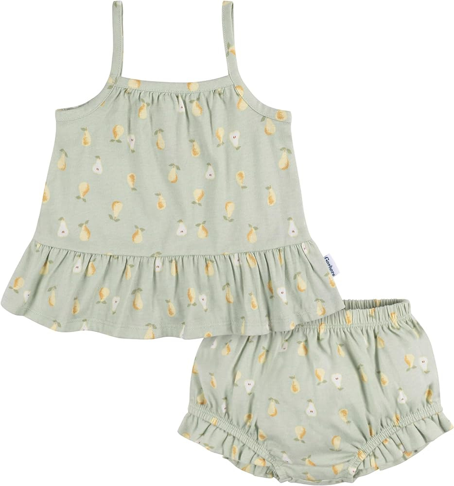 Gerber Baby Girls' Sleeveless Tunic Top and Diaper Cover Set | Amazon (US)
