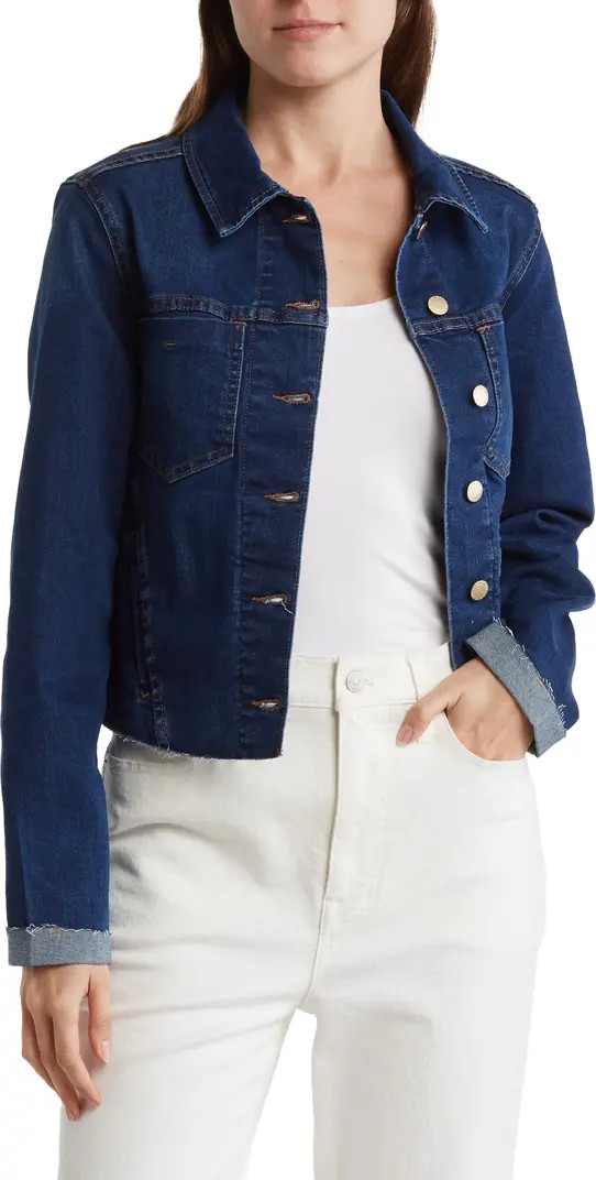 Button Front Denim Trucker Jacket | Nordstrom Rack