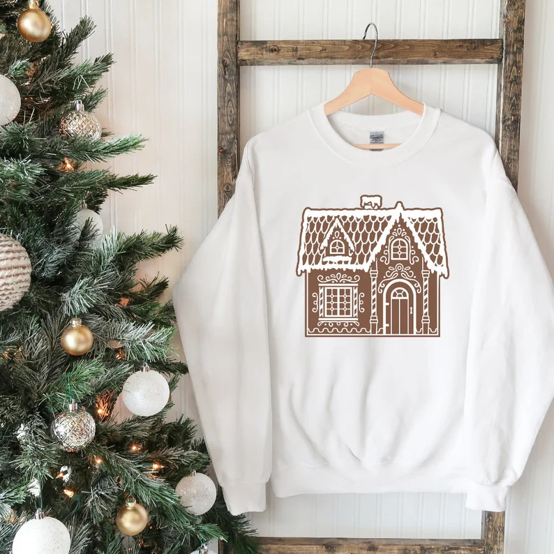 Gingerbread House Sweatshirt / Gingerbread Sweatshirt / Gingerbread House Tee / Gingerbread Neutr... | Etsy (US)