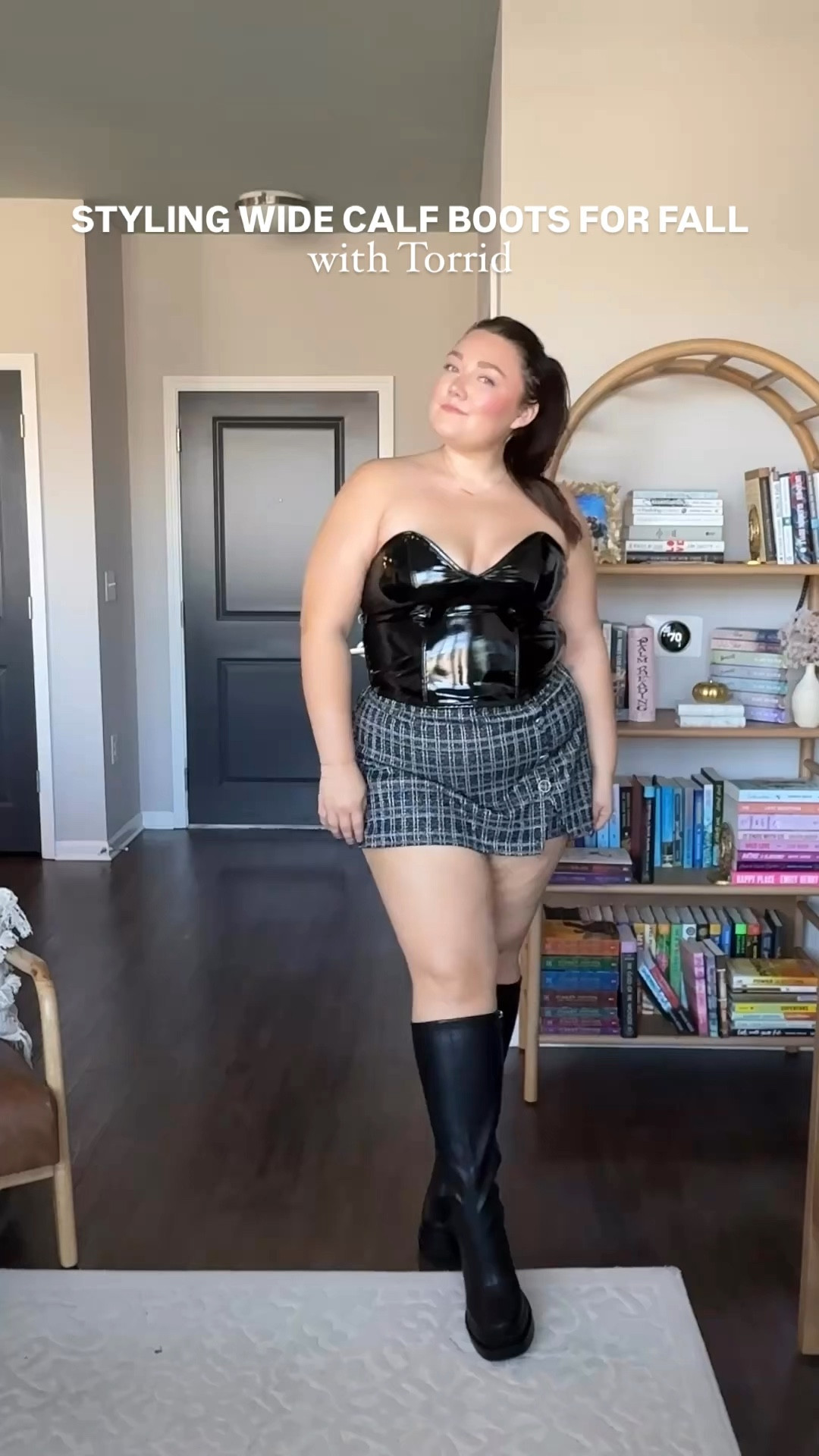 Wide calf boots and fun outfits for fall - I did a size 9.5 or 10 because the footbed is wide! 

#LTKFindsUnder100 #LTKStyleTip #LTKPlusSize