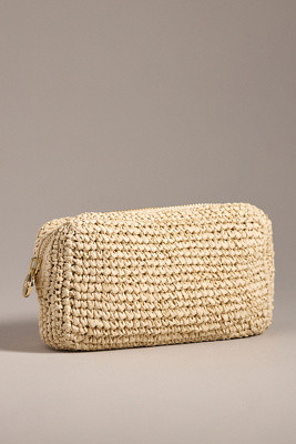 Stoney Clover Lane Raffia Small Pouch | Anthropologie (US)