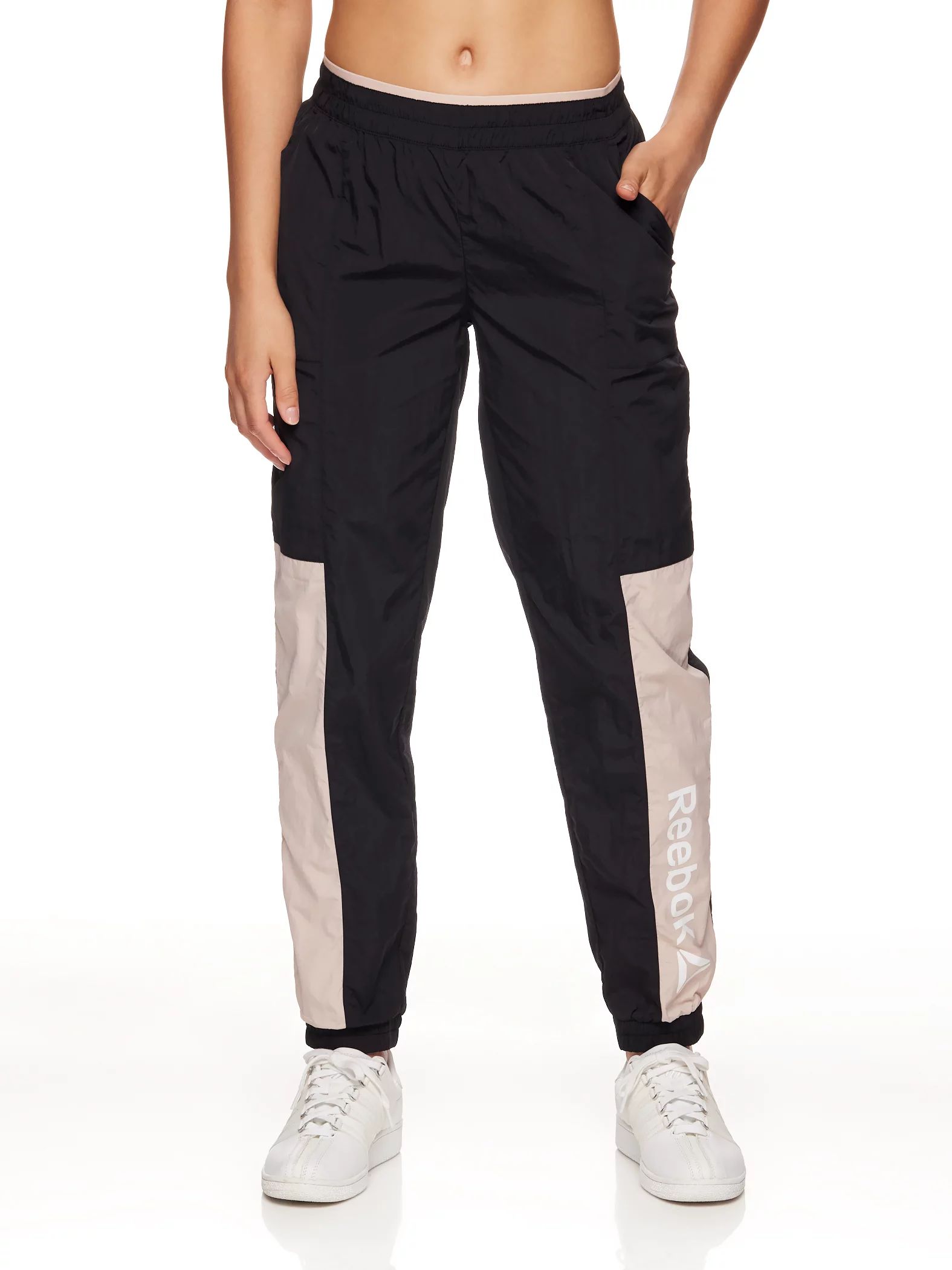 Reebok Women's Focus Track Woven Pants with Front Side Pockets and Back Zipper Pocket - Walmart.c... | Walmart (US)