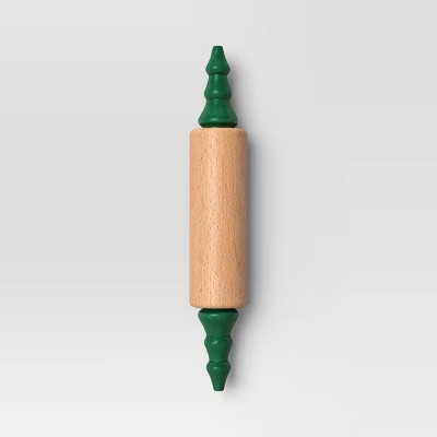 11" Christmas Handled Rolling Pin Green - Wondershop™ | Target