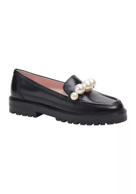 kate spade new york Women's Posh Pearl Loafers, Black, 7M | Belk