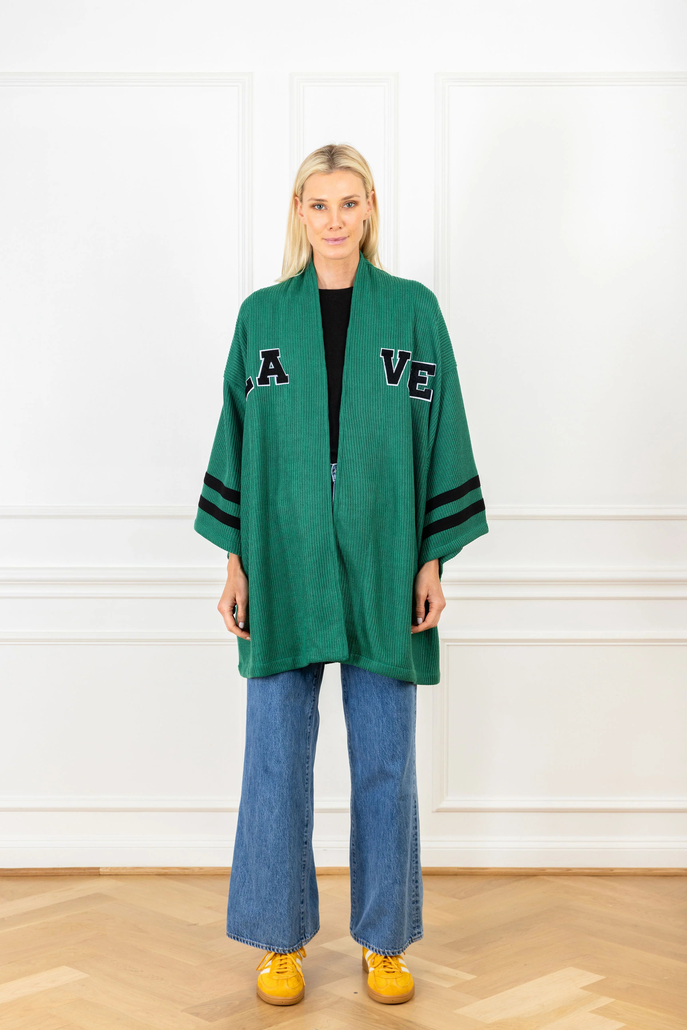 Green Varsity Stripe Mini Duster | La Vie Style House