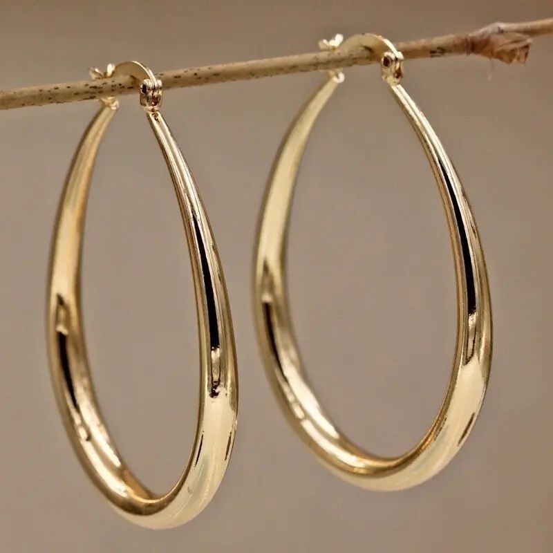 Minimalist Lightweight Oval Hoop Earrings for Women - Perfect for Daily Wear and Clothing Decor | Temu Affiliate Program