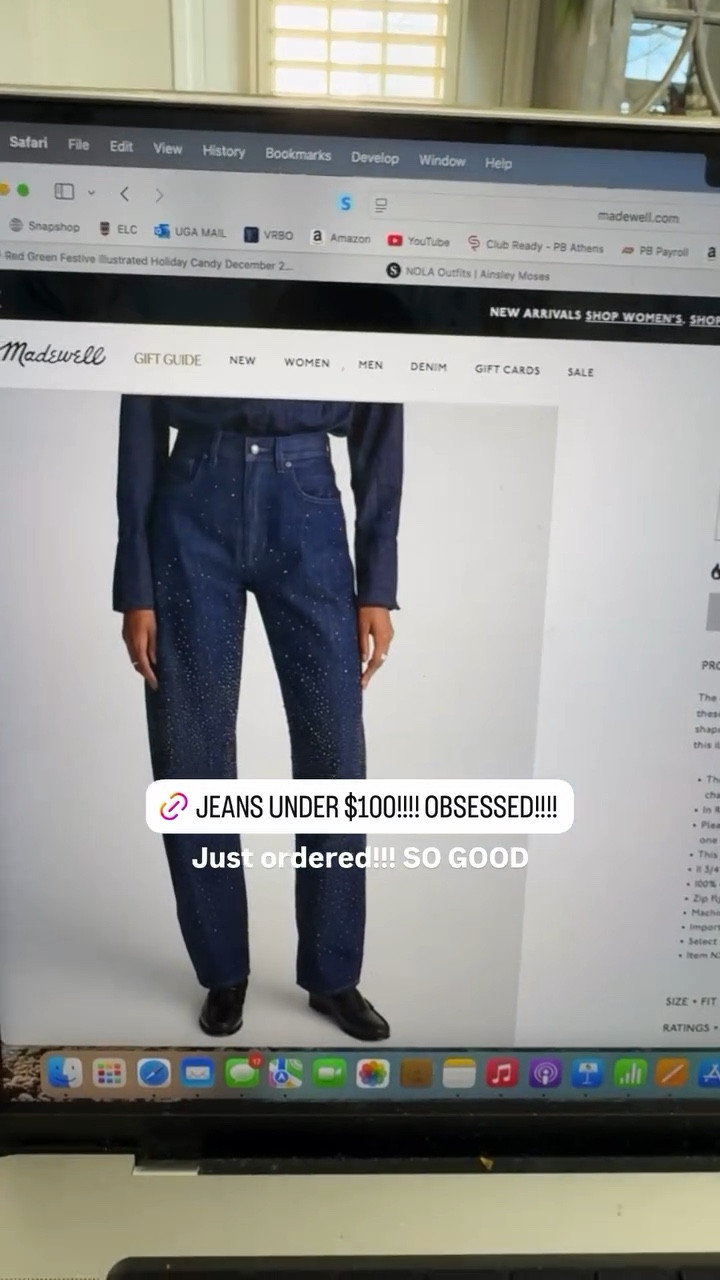 The Madewell Sale is so good — so much is 50% off with the code HOLIDAY! 

I love these jeans for a Holiday outfit. I just ordered one size up because people said they run small in the reviews. Obsessed!!!💎

#LTKGiftGuide #LTKHoliday #LTKFindsUnder100