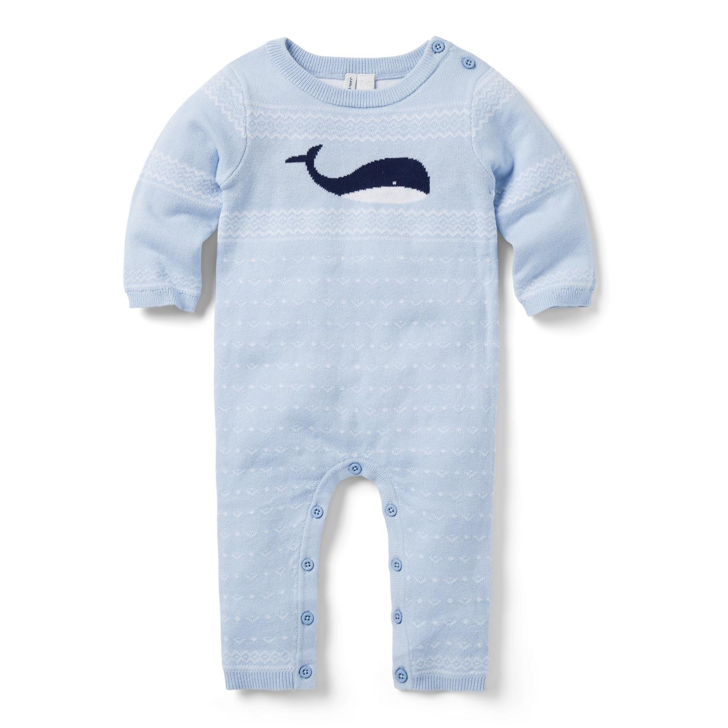 Baby Fair Isle Whale One-Piece | Janie and Jack