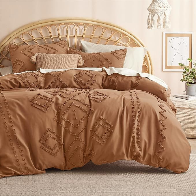 Bedsure Duvet Cover King - King Duvet Cover, Boho Bedding King for All Seasons, 3 Pieces, Chic Ge... | Amazon (US)