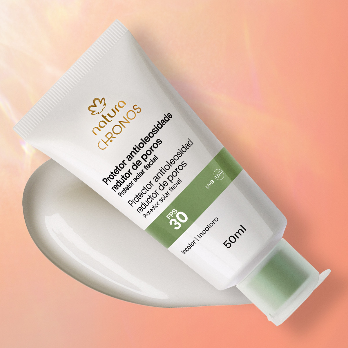 Protetor Antioleosidade Redutor de Poros FPS 30 / FPUVA 10 Chronos | Natura BR