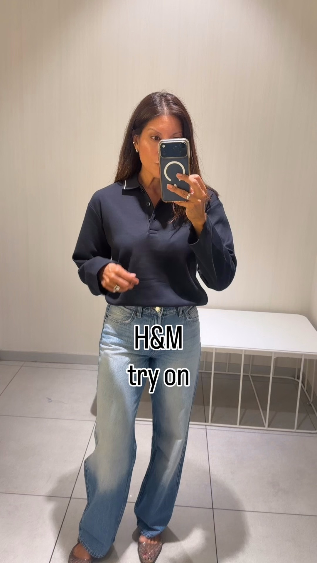 Always fun to check out H&M tops 
I have the jeans - size 2
Look 1 small in top 
Look 2 xs in top 
Look 3 xs in pullover 
Look 4 xs blazer - small tee

Fall fashion over 50