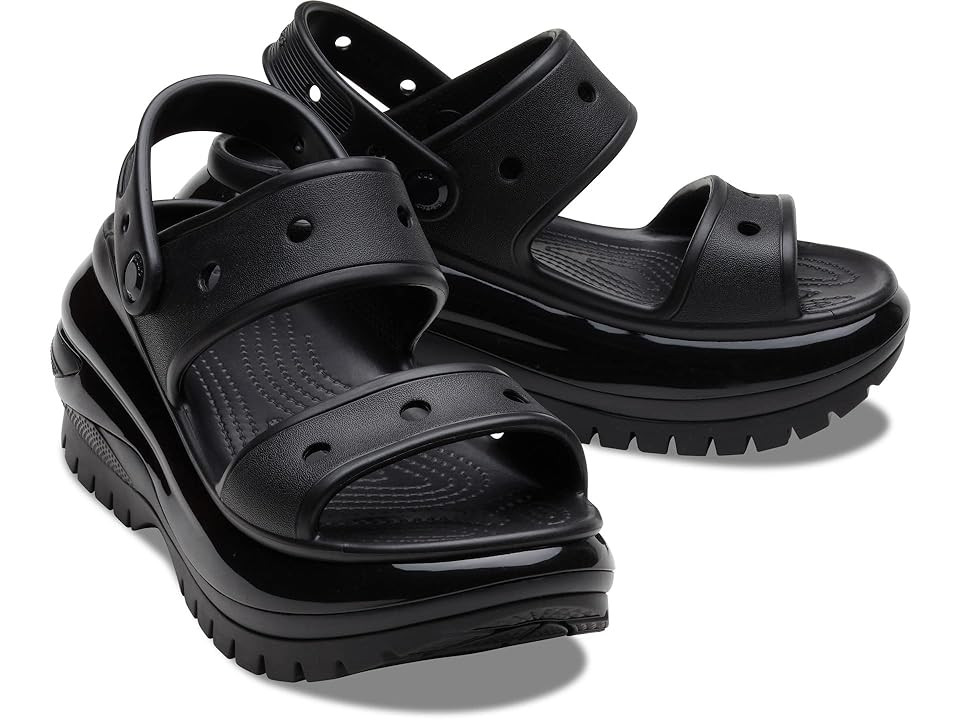 Crocs Classic Mega Crush Sandal (Black) Shoes | Zappos