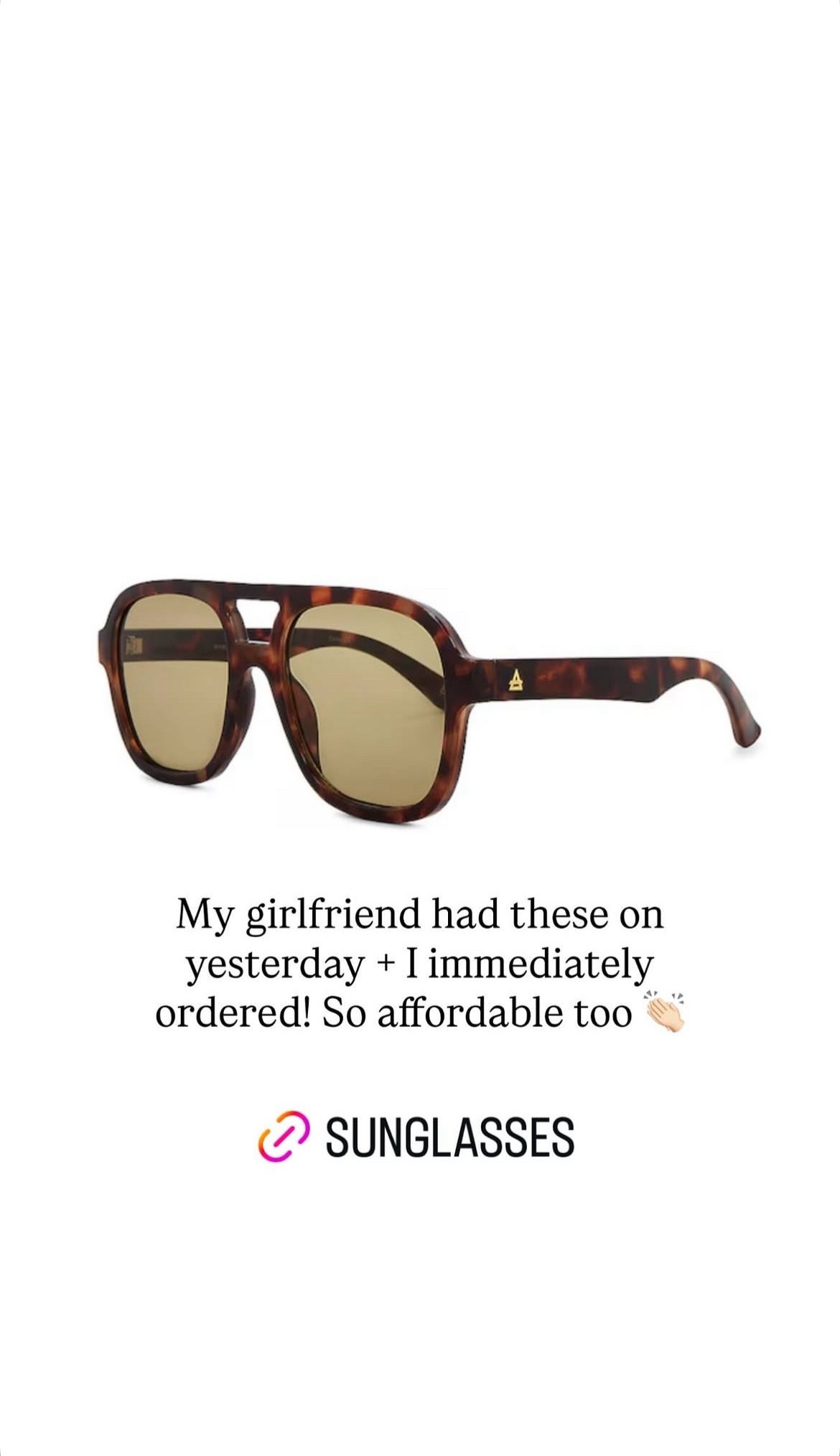 Ordered these tortoise sunglasses and cannot wait to wear them all spring and summer! 

#LTKSeasonal #LTKgrwm #LTKootd