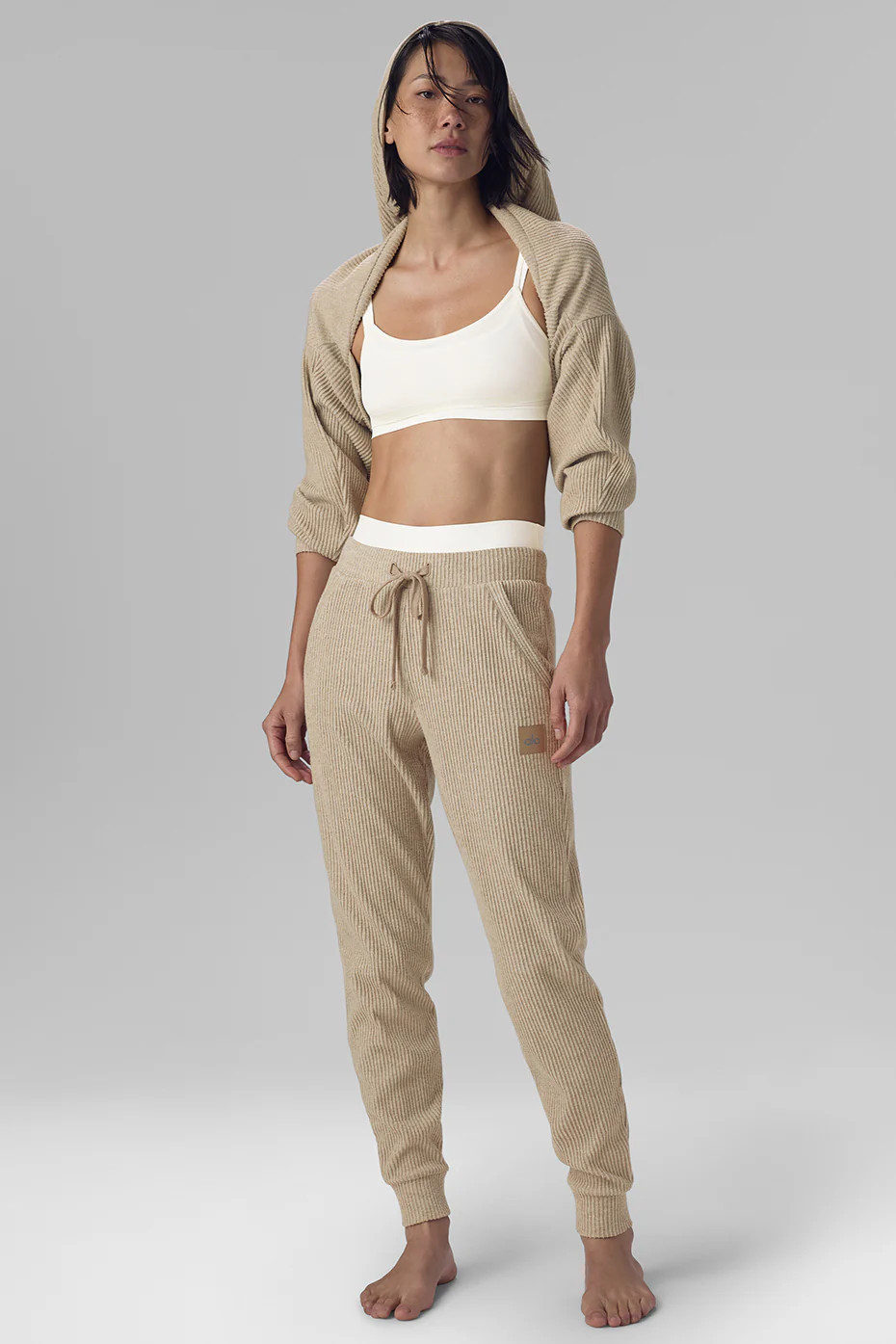 ALO | Muse Sweatpant in Gravel Heather Beige, Size: 2XS | Alo Yoga (US)