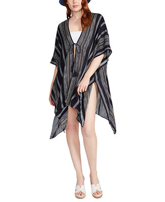Women's Diamond Striped Tie-Front Kimono Cover-Up | Macys (US)