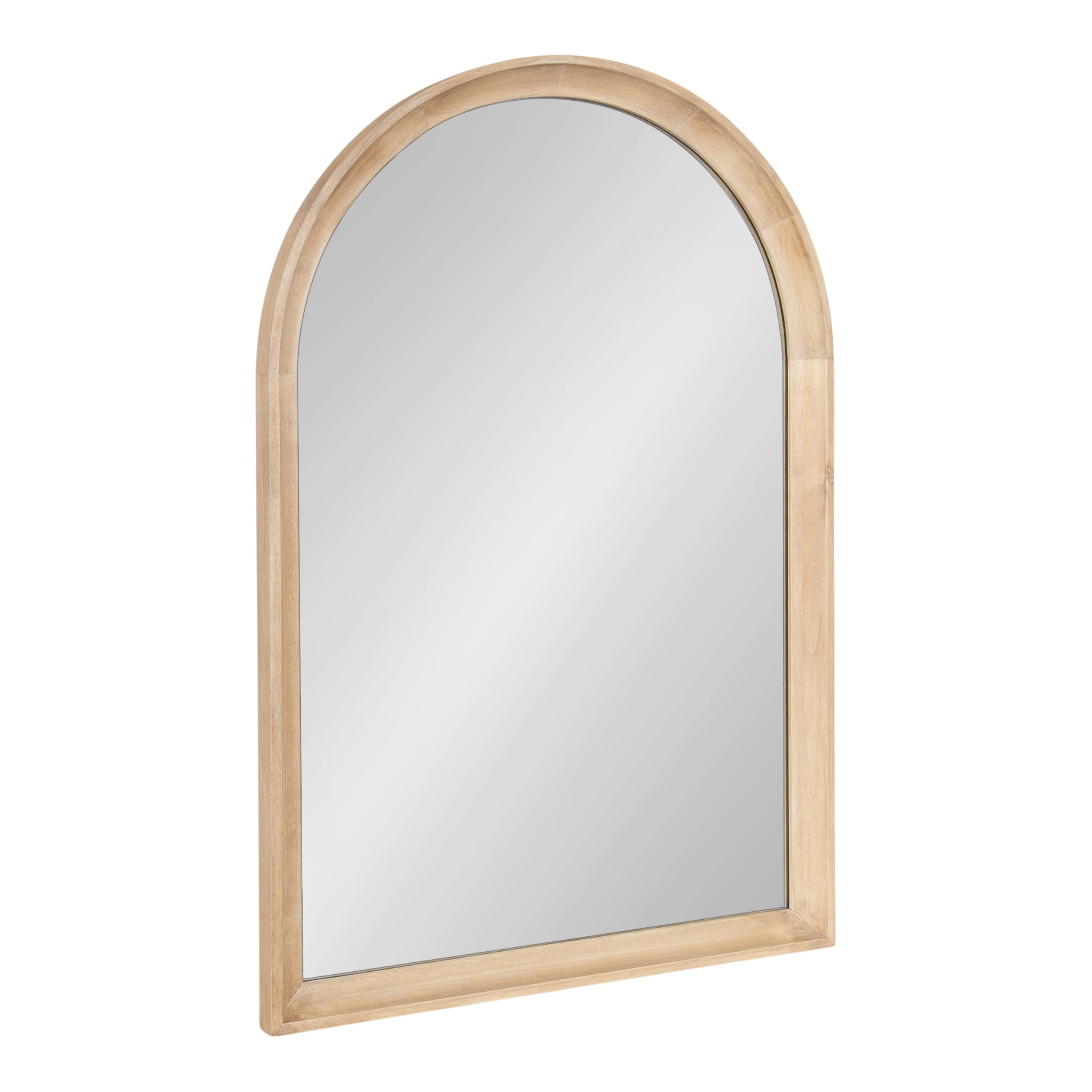 Kate and Laurel Hatherleigh Modern Arched Wooden Wall Mirror; 24 x 36; Natural Wood; Solid Wood A... | Amazon (US)