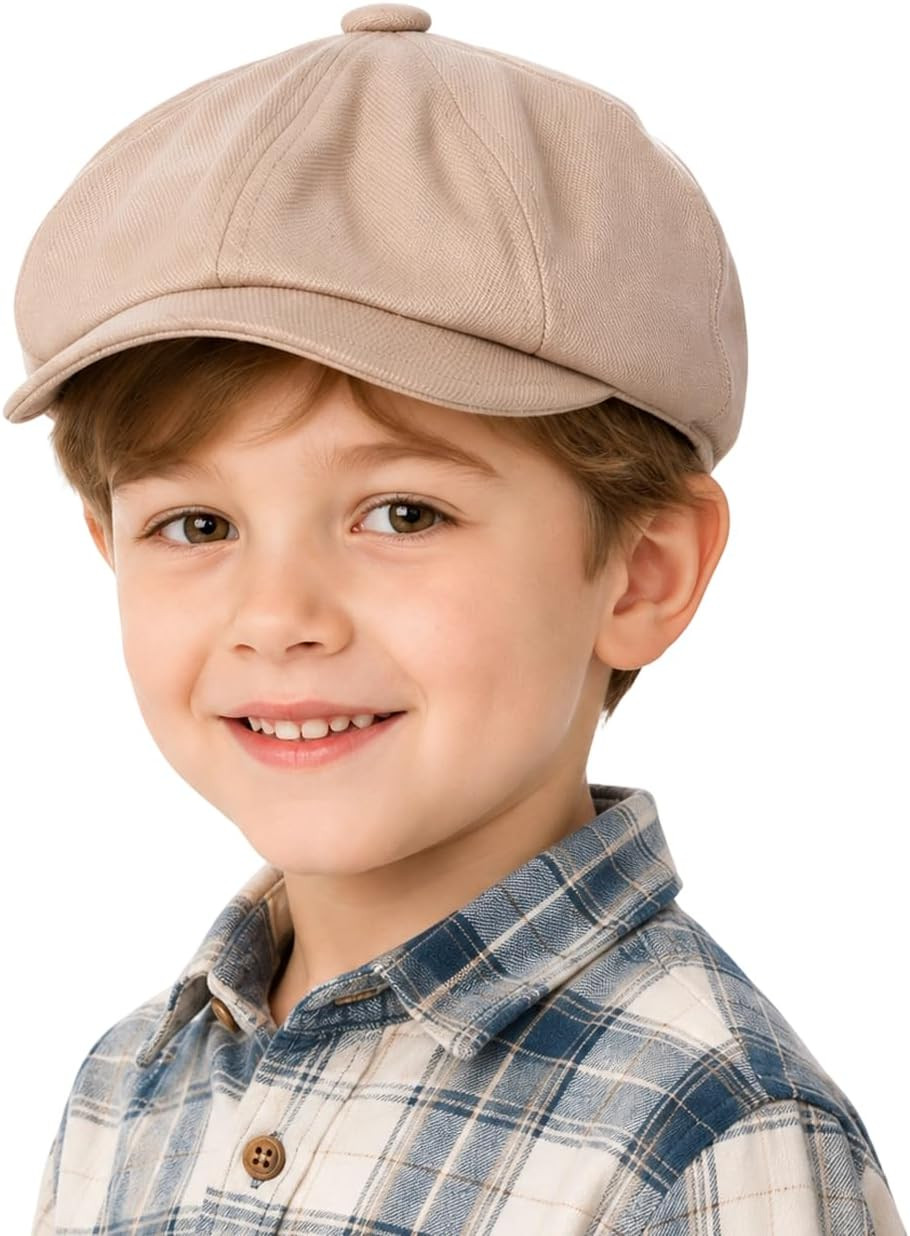 Kids Boys Vintage-Newsboy-Cap 8-Panel Beret Cabbie Hat for Toddler Boys Girls Pageboy | Amazon (US)
