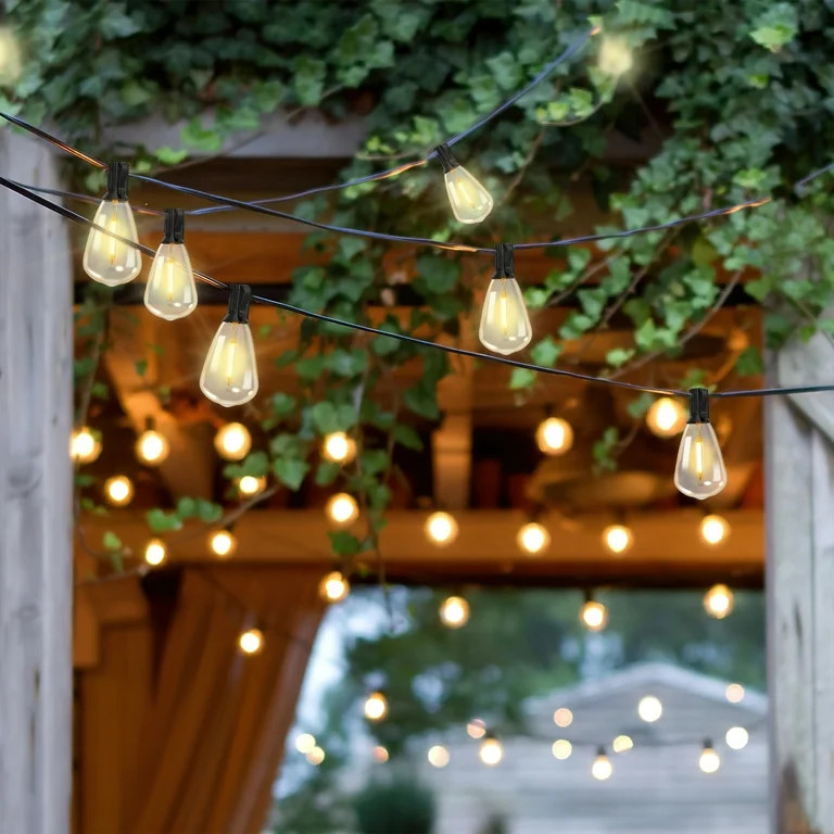 PHOPOLLO ST38 50ft Solar Outdoor String Lights, Waterproof Led Patio Lights with 12+1 Shatterproo... | Walmart (US)