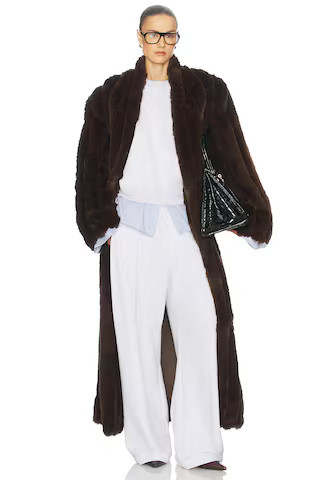 Helsa The Irina Faux Fur Coat in Java from Revolve.com | Revolve Clothing (Global)