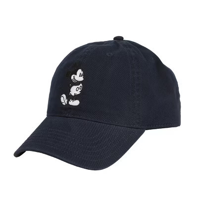 Disney Mickey Mouse Black & White Character Art Blue Unstructured Baseball Cap | Target