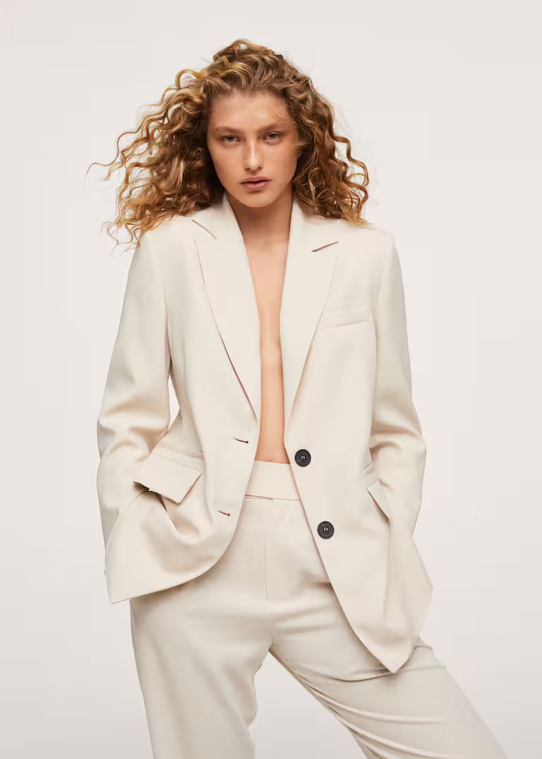 Patterned suit blazer -  Women | Mango USA | MANGO (US)