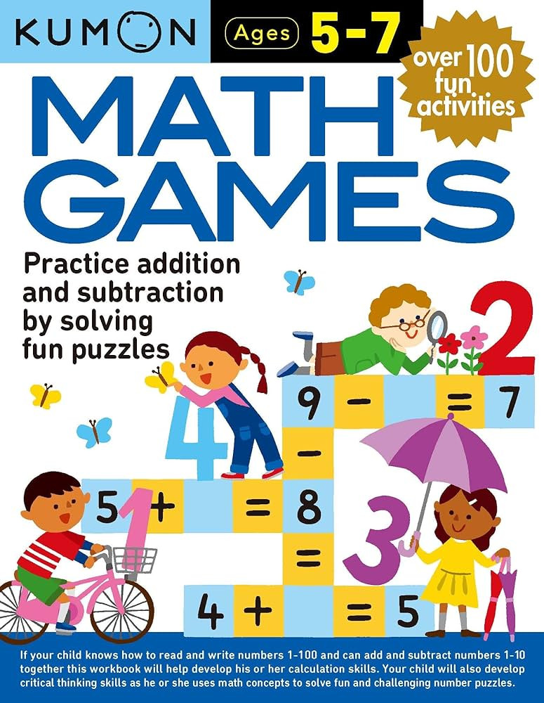 Kumon Math Games (Math Skills), Ages 5-7, 128 pages (Kumon: Math Skills) | Amazon (US)