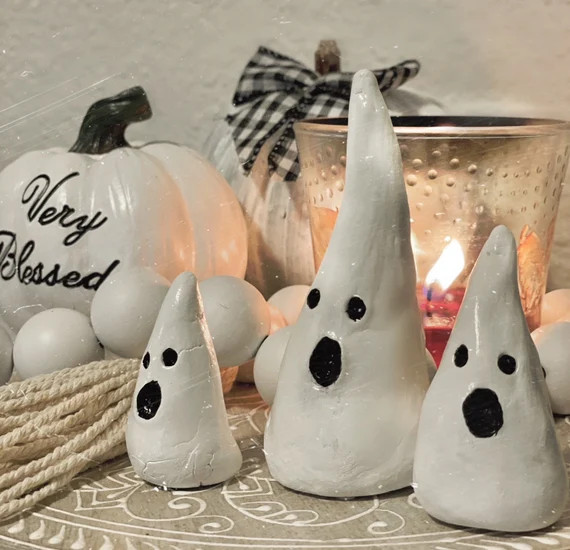 CERAMIC GHOST SET  Halloween Farmhouse Decor Cottage Core - Etsy | Etsy (US)
